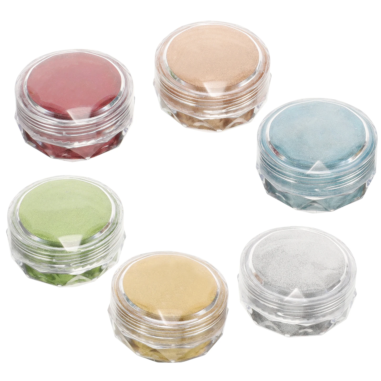 

6Pcs Six Colors Mirror Powder Nail Art Sequins Manicure Decorations Nail Glitter for Natural Artificial Nails Makeup