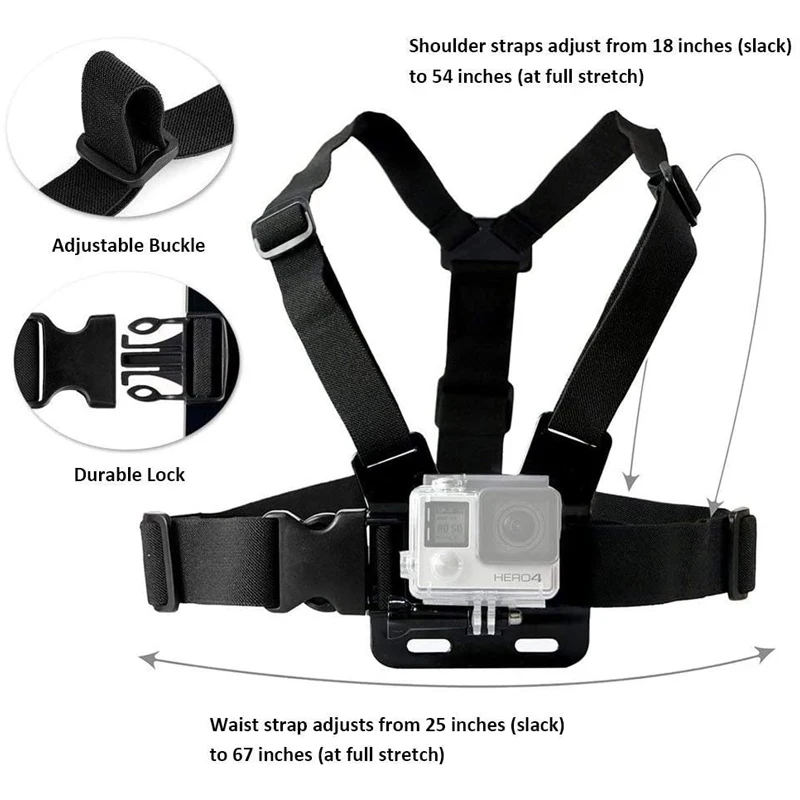 For Gopro Hero 12 11 Head Strap Chest Strap Strap Screw Bracket For Gopro 11 10 9 8 AKASO SJCAM SJ4000 Action Camera Accessories