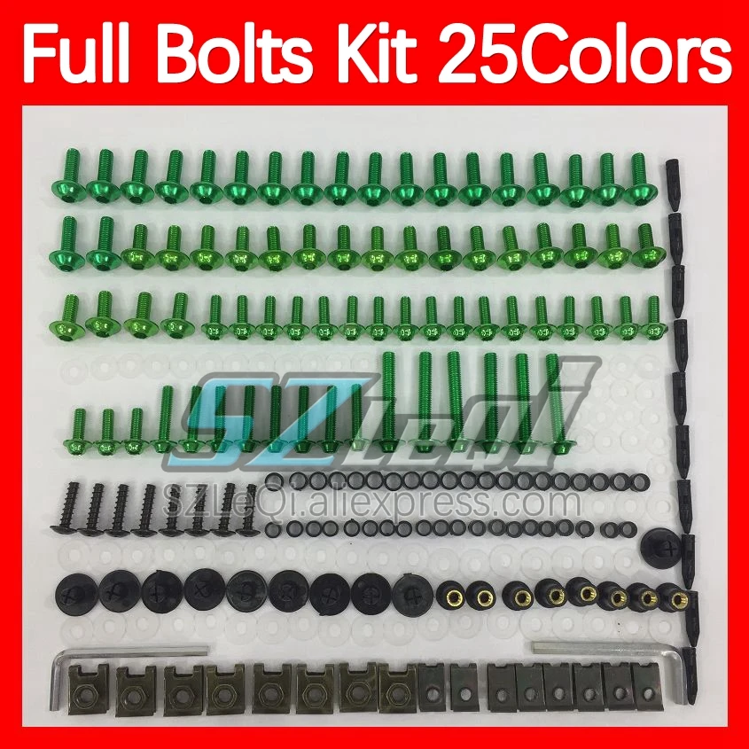 Fairing Bolts Full Screw Kit For Daytona 675 02 03 04 05 06 07 08 2002 2003 2004 2005 2006 2007 2008 Body Bolt Screws Nuts 268ps