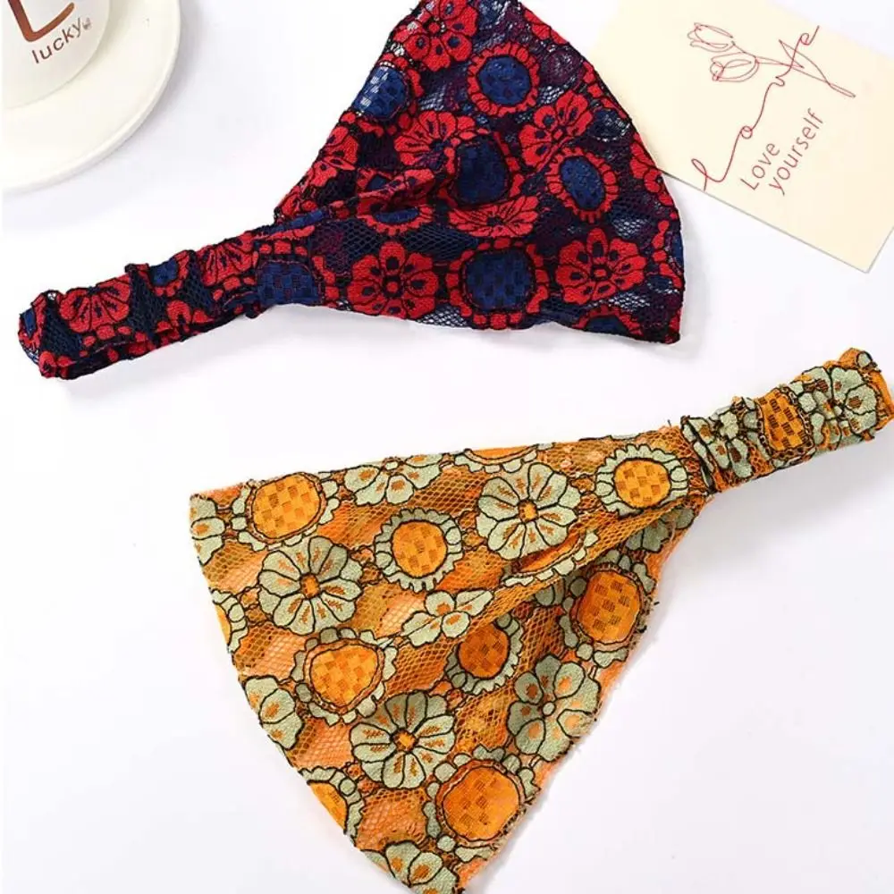 

Sweet Non Slip Mesh Flower Headband Hair Hoop Hollow Lace Hairbands Hair Accessories Headdress Wide Side Head Wrap Daily