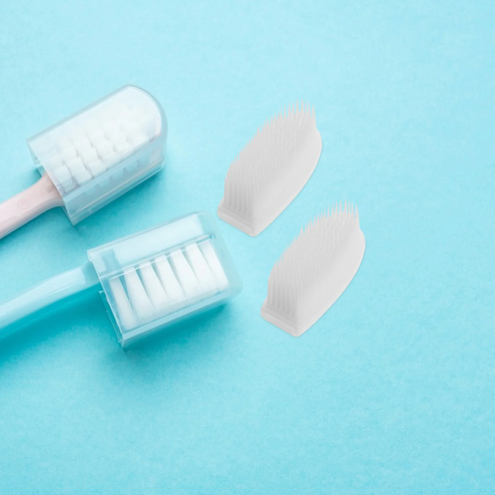 

30pcs Silicone Toothbrush Heads Nano Soft For Sensitive Gums Gentle Replacement Refills For Adults Travel Portable Dental