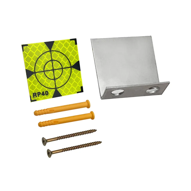 5PCS Square Reflector Mount Bracket — L-Shaped Metal Bracket for Horizontal Displacement Monitoring of Foundation Pit Slopes