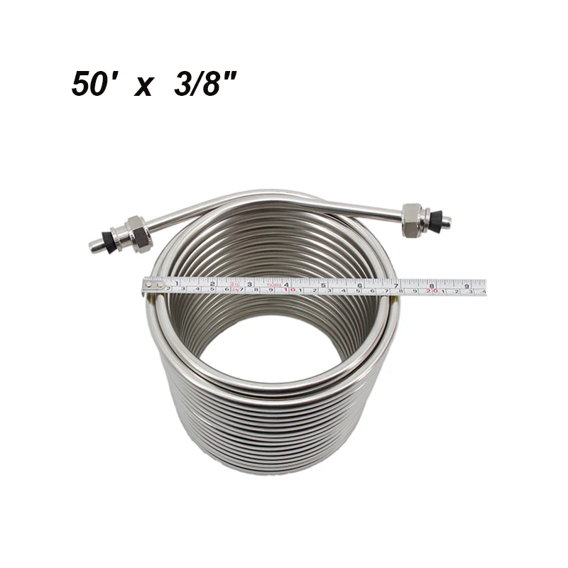 Stainless Steel Jockey Box Dual Coil - 50ft x 3/8\