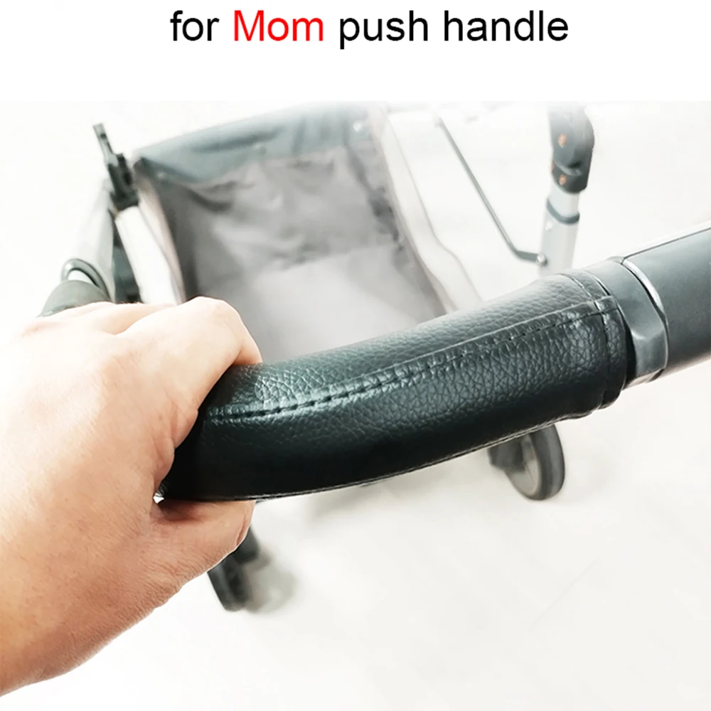 Stroller Push Bar Leather Cover For Yoya-Yoyo 2/3 Pushchair Mom's Handrail Protective Cover Wih Zipper Baby Buggy Accessories