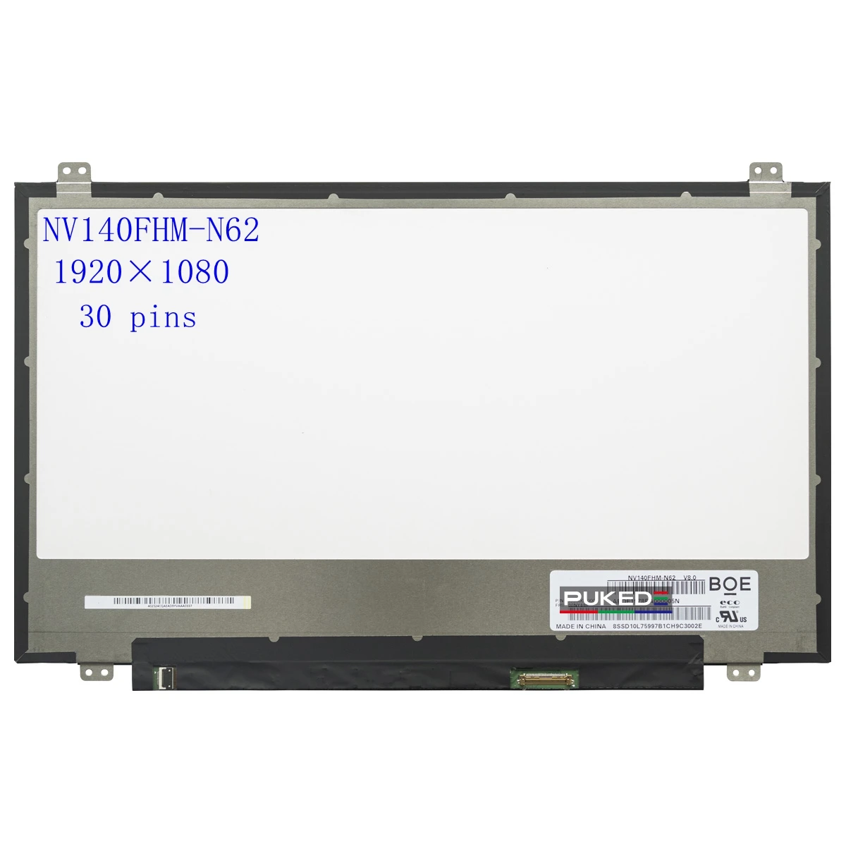 

14.0'' Inch IPS Laptop LCD Screen NV140FHM-N62 N140HCE-EN1 72% NTSC LED Display Panel matrix FHD1920x1080 30pins eDP