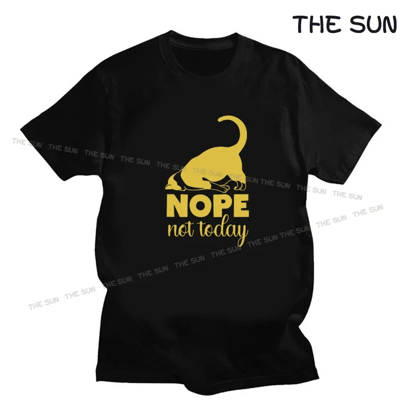 

Nope Not Today Printing Shirt Casual T-shirt Street Fashion Short Sleeve Clothing Streetwear Men's Hip Hop Cotton