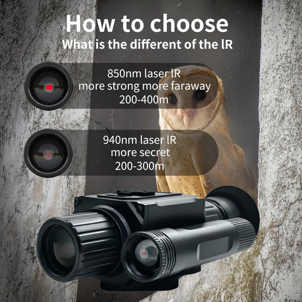 AI ZOOM X5 مشهد بندقية خارجي، جهاز رؤية ليلية للصيد دقة 1920*1080، كاميرا صيد مرئية تصل إلى 400 متر #5