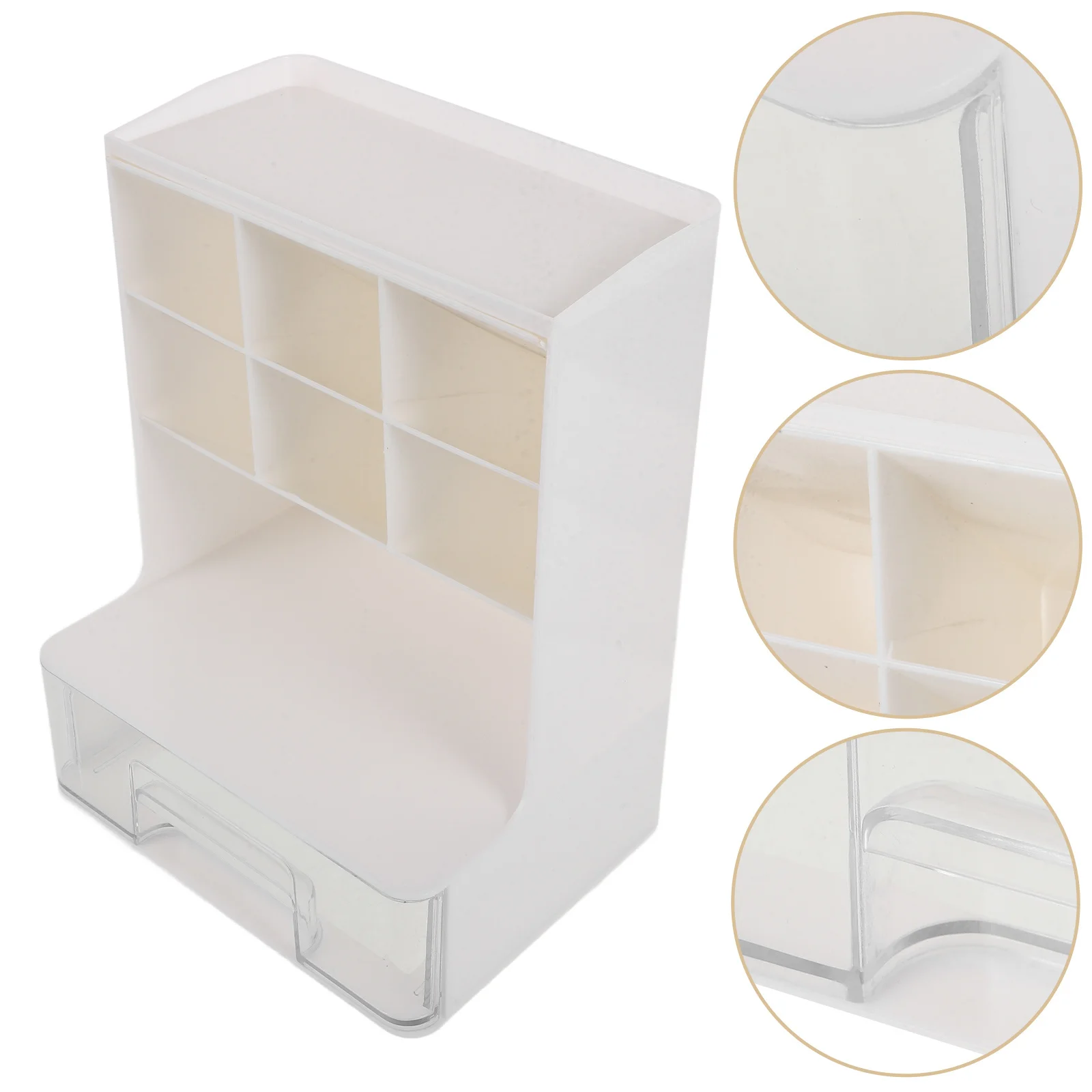

Large Capacity Desktop Organizer Box Multi Compartment Stationery Storage Rack for Office School Study Room Plastic Pen Holder