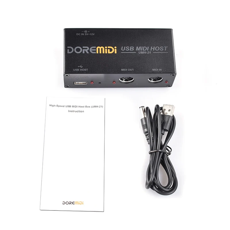 DOREMiDi высокоскоростной USB MIDI-хост-бокс миди-хост USB к миди-конвертеру UMH-21 совместим со всеми устройствами с USB-миди-интерфейсами