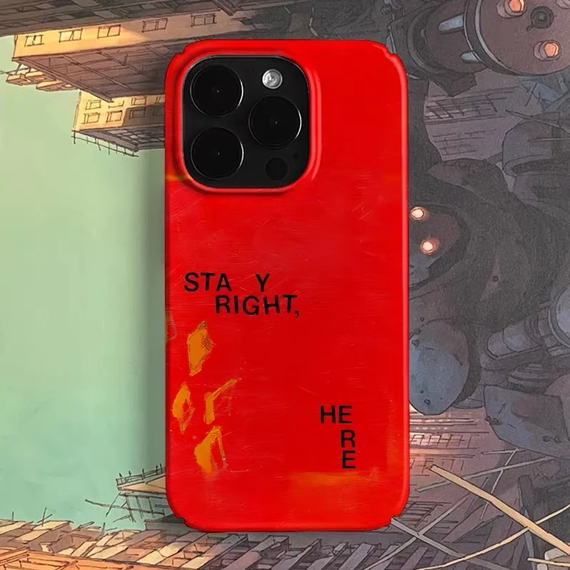 

Ins Korean Red Letter Art Phone Case for IPHONE 17 Air 16E 15 PROMAX 14 Plus 13 12 MINI 11 PRO 16Plus XR SE Acrylic Phone Cover