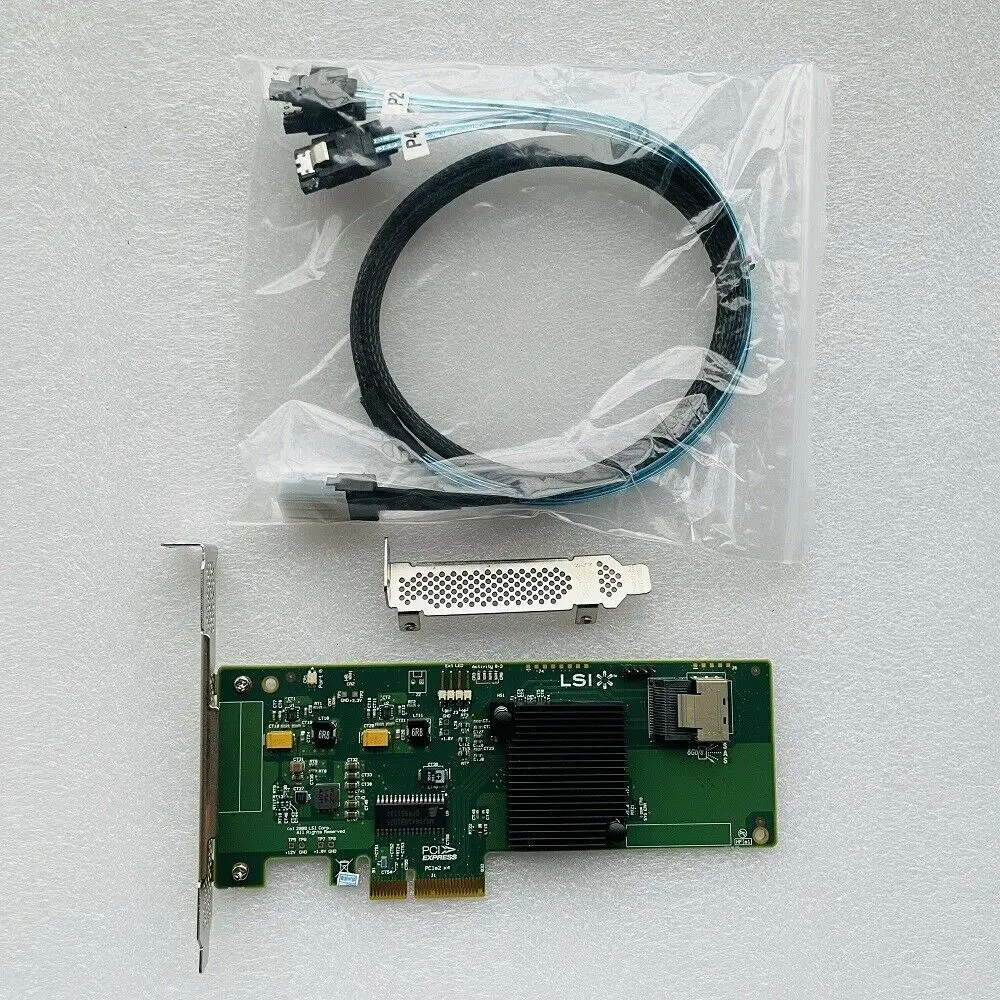 LSI 9211-4i 6G SAS HBA FW:P20 IT Mode ZFS FreeNAS unRAID + SFF-8087 SATA