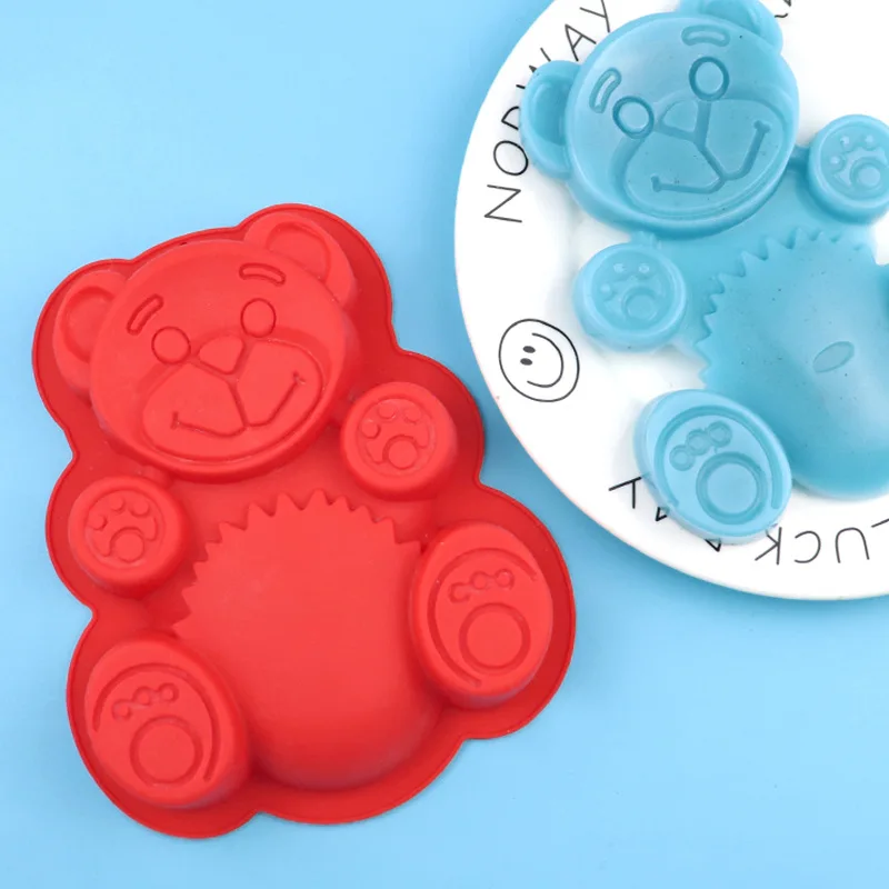 Wholesale Single Bear Silicone Cake Mold Home Bread Baking Mould Easy Release 1344