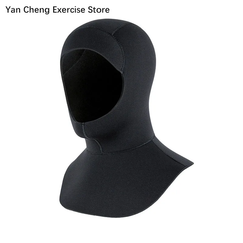 

3/5mm Neoprene Diving Hooded Thicken Swimming Cap with Shoulder Deep Dive Surfing Spearfishing Anti-cold Scuba Hat for Men Women