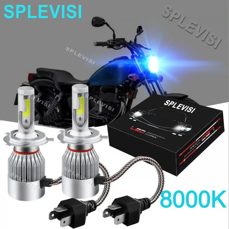 

90W Pair LED Headlight COB Chip For Suzuki Boulevard C90T 2005 2006 2007 2008 2009 2013 2015 2016 2017 High Low Beam 9003/H4