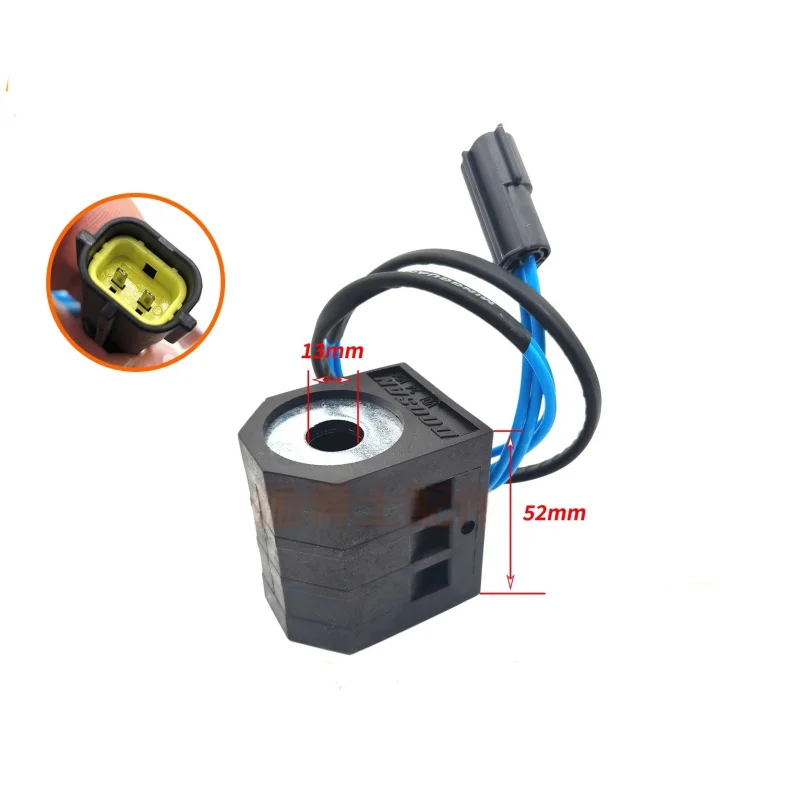 Excavator Pilot Safety Lock Solenoid Valve Coil Spool for Doosan Daewoo 150 215 220 225 300 Models - 5 7 9 Series