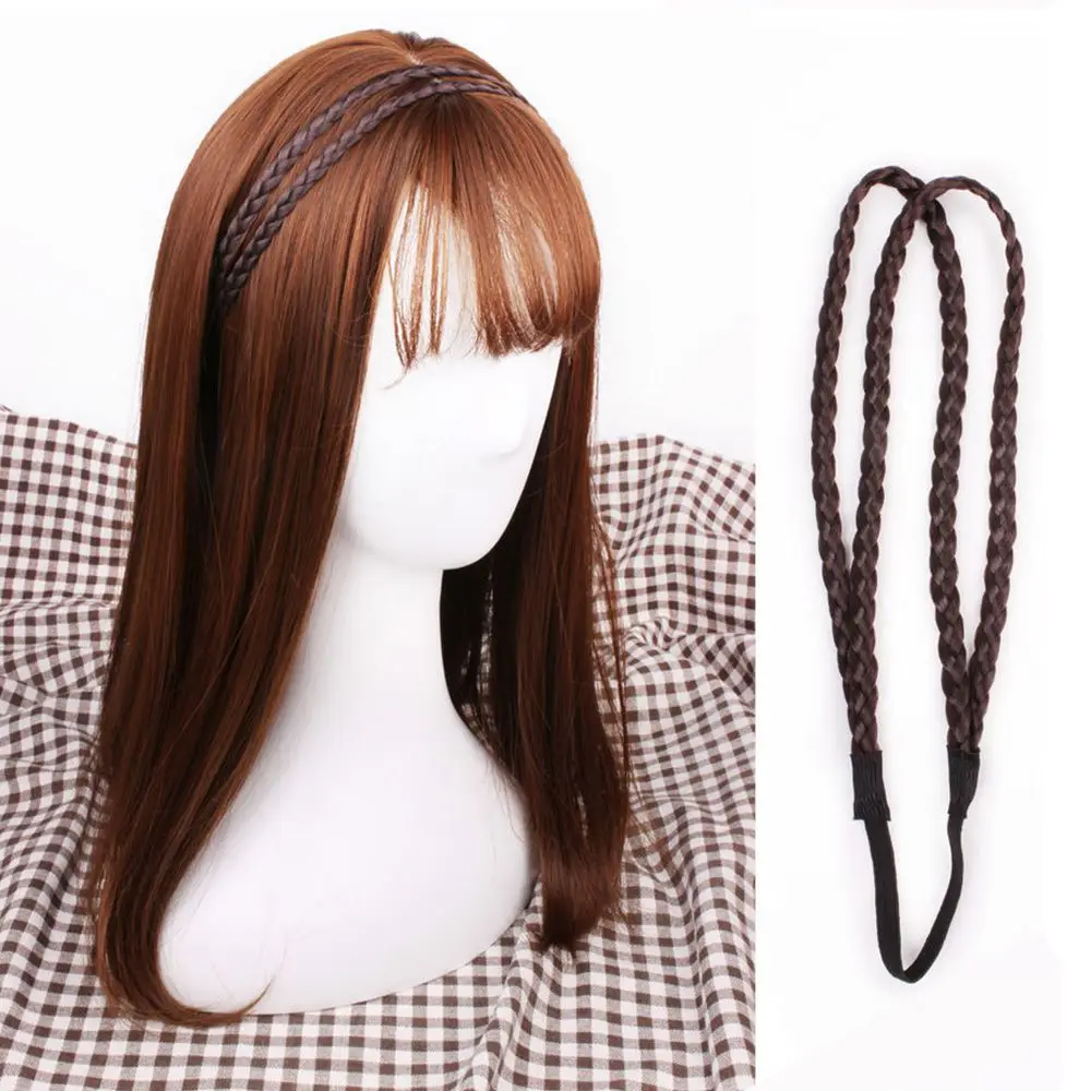 

Pop Princess 4 colors Braided Wig Head hoop Hair Accessories Double Braided Braided Hair Band Synthetic Wig Wig Headband