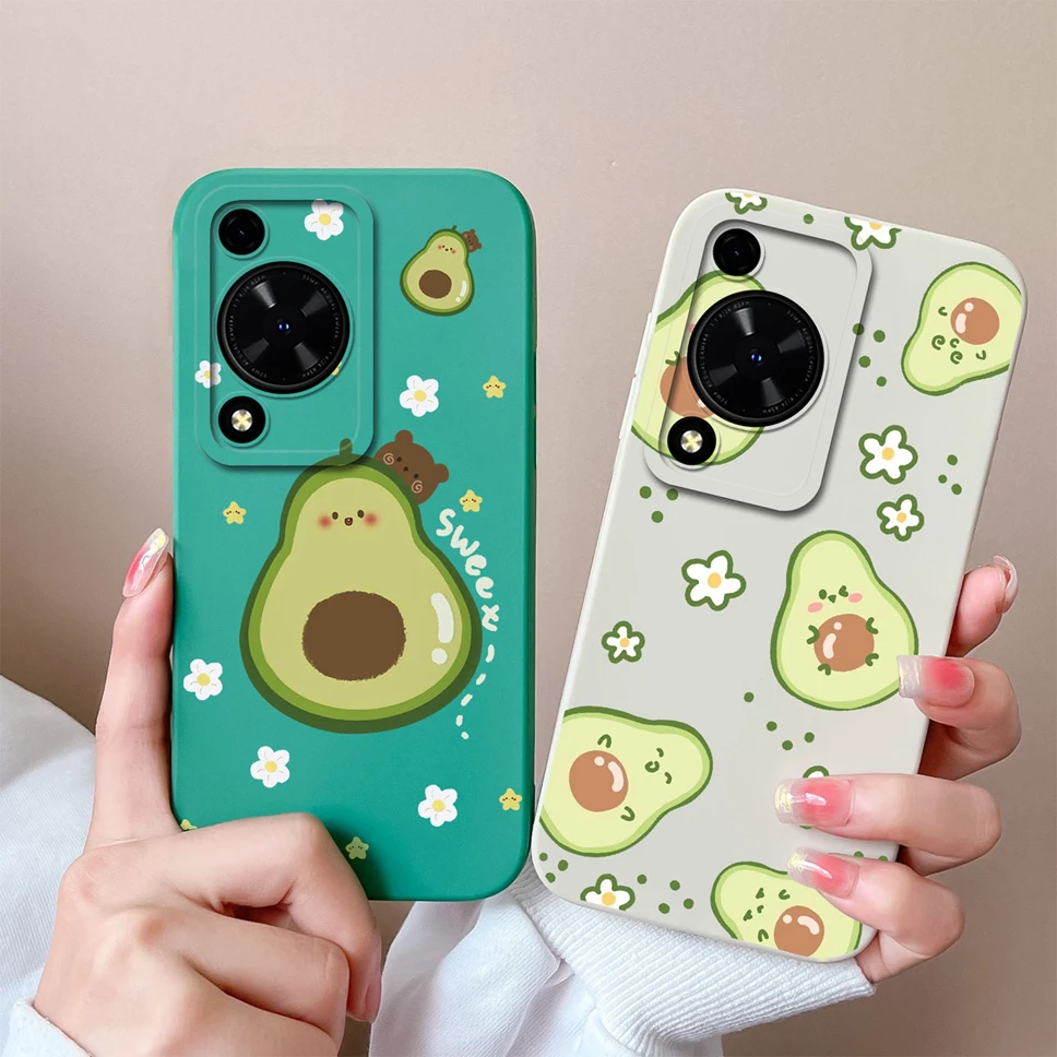 Phone Case For Huawei Enjoy 70 Nova Y72 4G Liquid Silicone Pretty Cute Flowers Cover For HuaweiEnjoy 70 Huawei NovaY 72 4G Funda