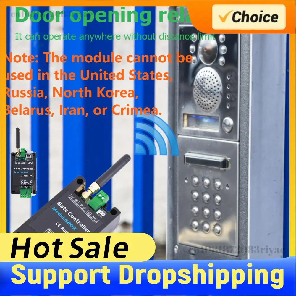 

GSM 2G SMS-контроллер для дистанционного управления воротами G202, одноканальное реле ВКЛ/ВЫКЛ для раздвижных гаражных ворот, 850/900/1800/1900 МГц