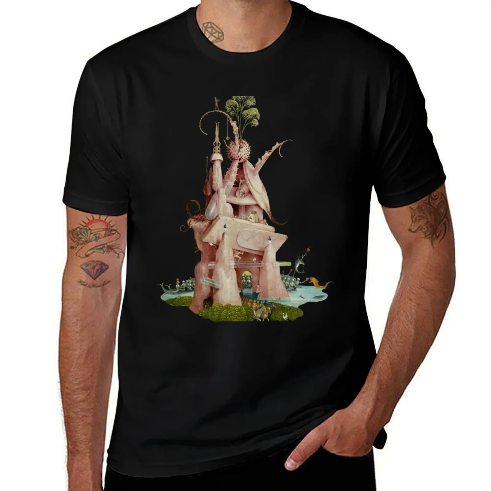Hieronymus Bosch - The Garden of Earthly Delights T-Shirt Sun Protective Outdoor Tee Top T-Shirt