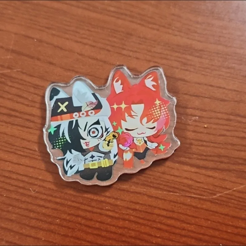 Honkai: Star Rail Boothill Aventurine Dr.Ratio Boothill Argenti CP Acrylic Keychain Cute Beast Ears Anime Pendant Gift for Fans