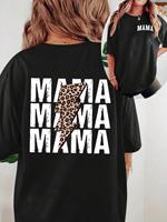Lightning Leopard Pattern Mother'S Day Womens T-Shirts Fashion Cotton Tshirts Street Hip Hop Clothing Loose Breathable T Shirt