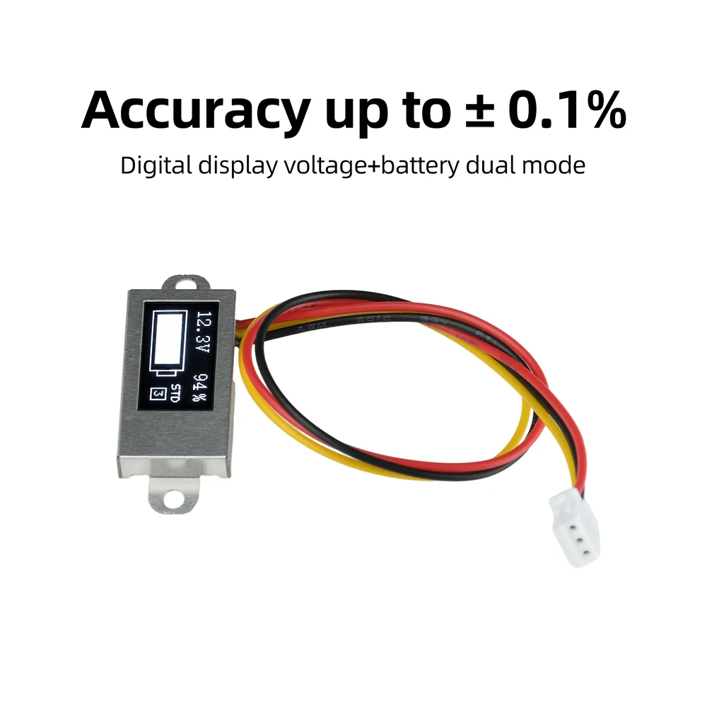 DC 0-30V Ultra-Dünnes Digitales Voltmeter & Batteriemessgerät 0,5-Zoll-OLED-Display Spannungstester 1-6S Einstellbarer Batterie-Ladestandsprüfer – Detail 10
