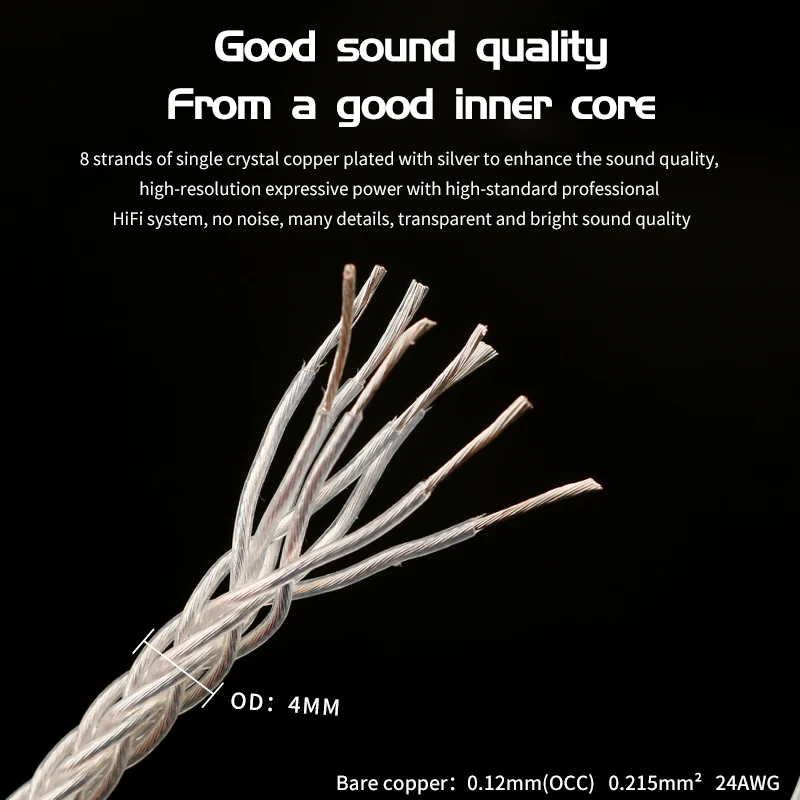 OCC الفضة مطلي 3.5 مللي متر كابل مساعد للهاتف مكبر صوت للسيارة سماعات رأس للكمبيوتر مكبر للصوت DAP الصوت خط