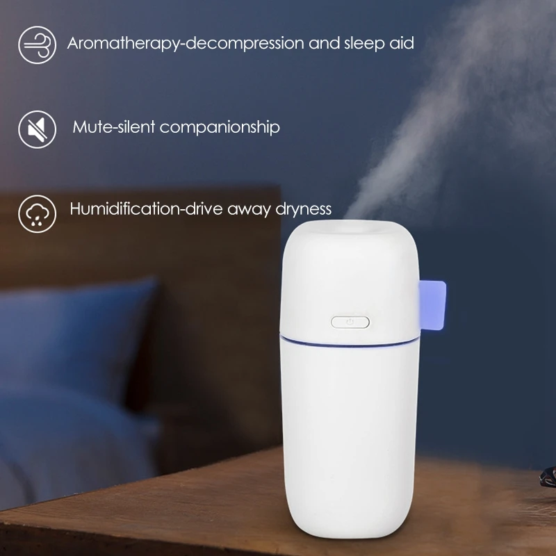 Aroma Diffuser,USB Diffuser Humidifier 200Ml Portable Car Diffuser for Car, Bedroom, Living Room White