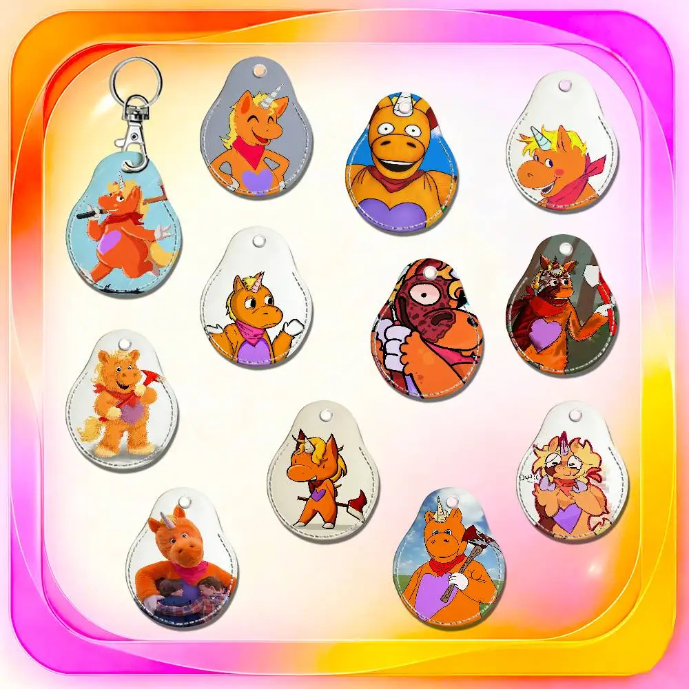 For Buddy The Unicorn For AirTag Case Card Holder Keychain ID Credit Bank Access Badge For Air Tag Case Shell