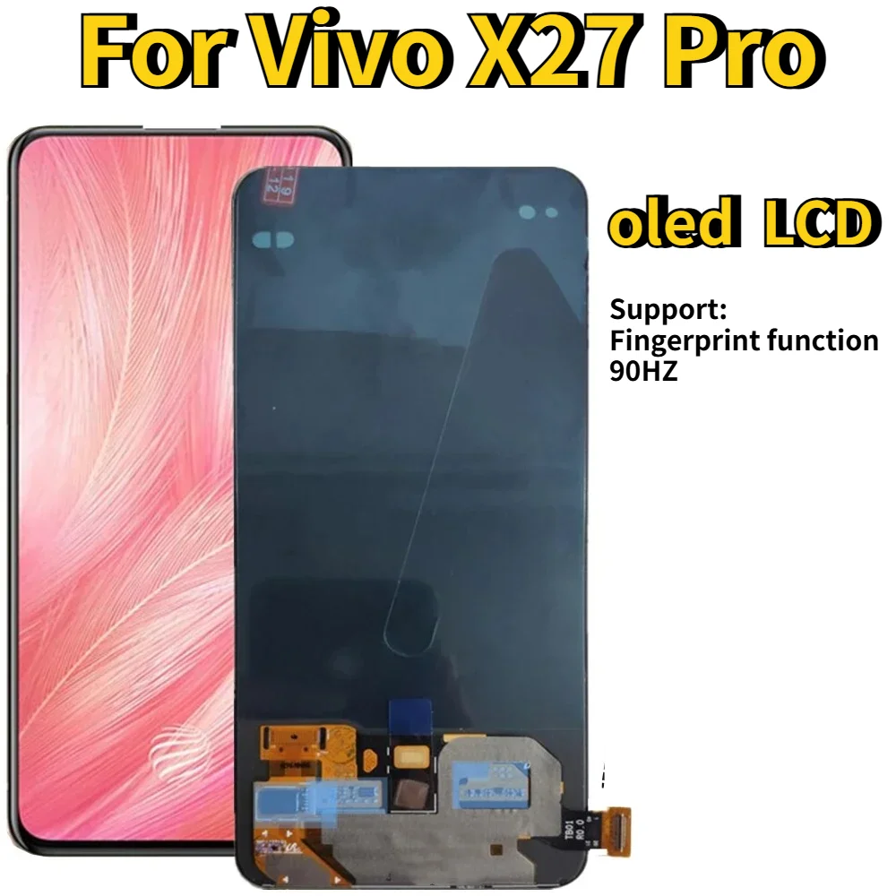 Фото 6,7-дюймовый OLED LCD-дисплей для Vivo X27 Pro, сенсорный экран, дигитайзер, комплект для замены