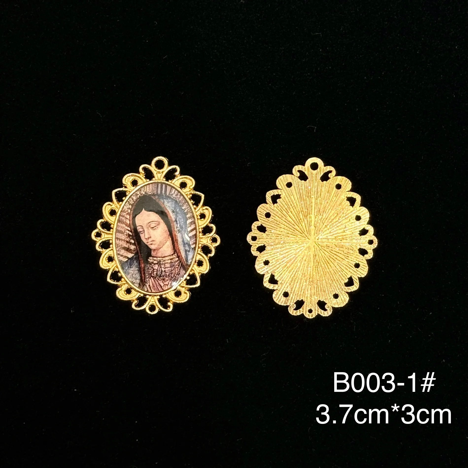 10Pcs Catholic Saint Medals Gold Plated Our Lady of Guadalupe Miraculous Medal St Benedict Charms for Rosary DIY Necklace view 6