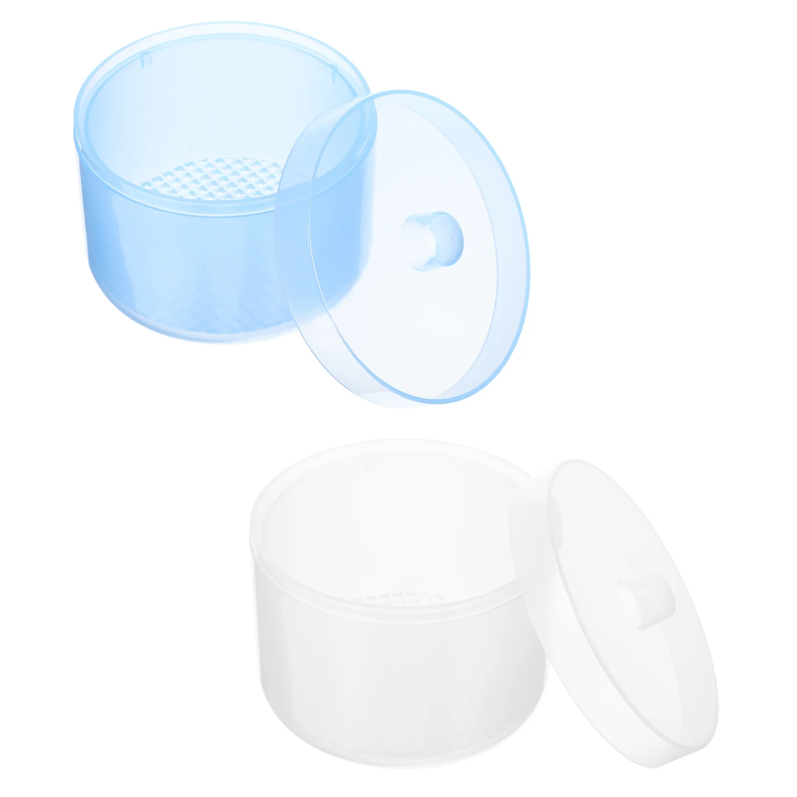 2Pcs Nail Tool Sterilizer Cleaning Box Durable Manicure Tray Salon Spa Tool Holder Fast Drainage Nail Clipper Sterilizing Case