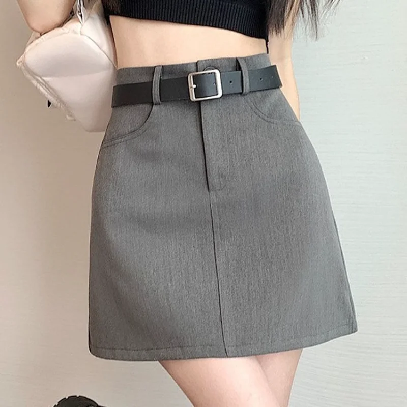 A-line Skirts Women Mini Preppy Style High Waist Hotsweet Simple All-match Summer New Arrivals Prevalent Korean Version Chic Ins