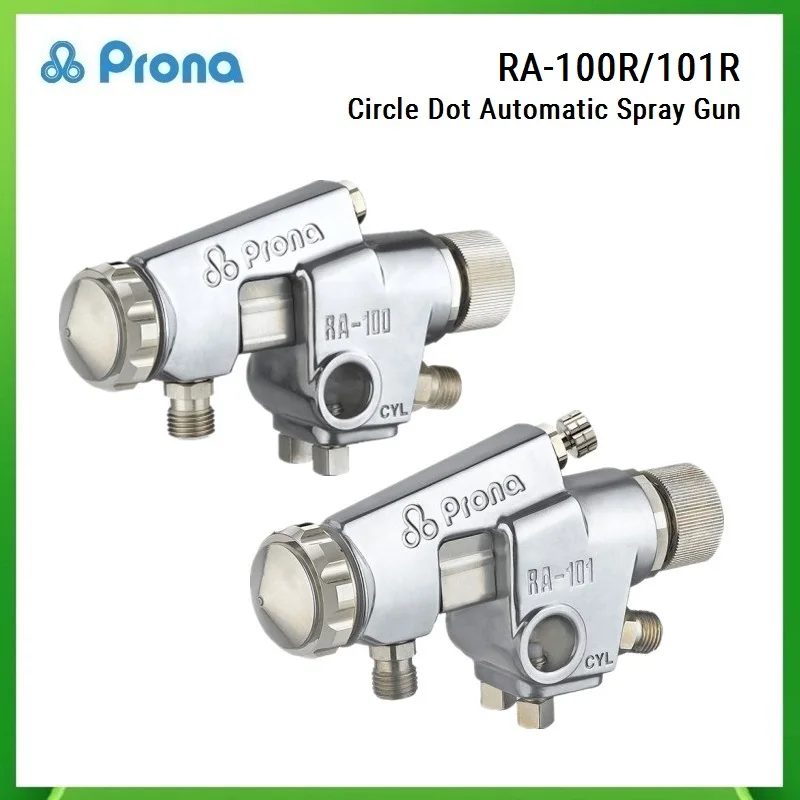 Prona RA-101R Circle Dot Universal Automatic Spray Gun,RA100R Round Atomization Spray Gun,0.5/0.8/1.0/1.3/1.5mm Nozzle To Choose