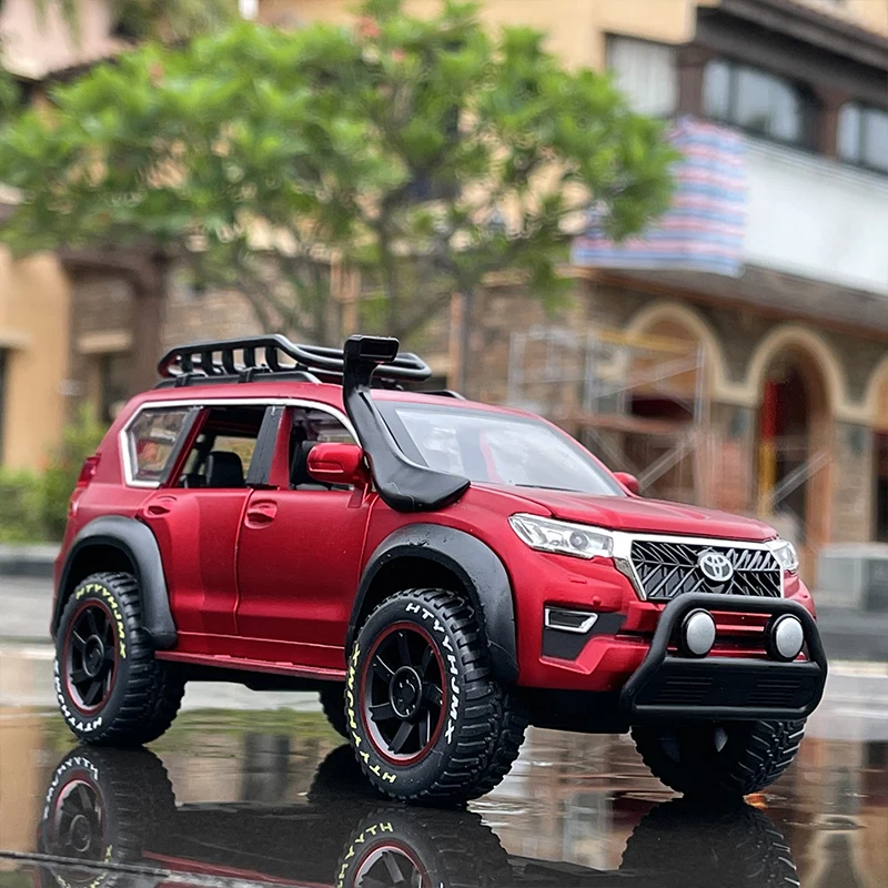 1:24 Toyota Prado SUV Alloy Car Model Diecast Metal Toy Modified Off-road Vehicle Car Model High Simulation Collection Gift