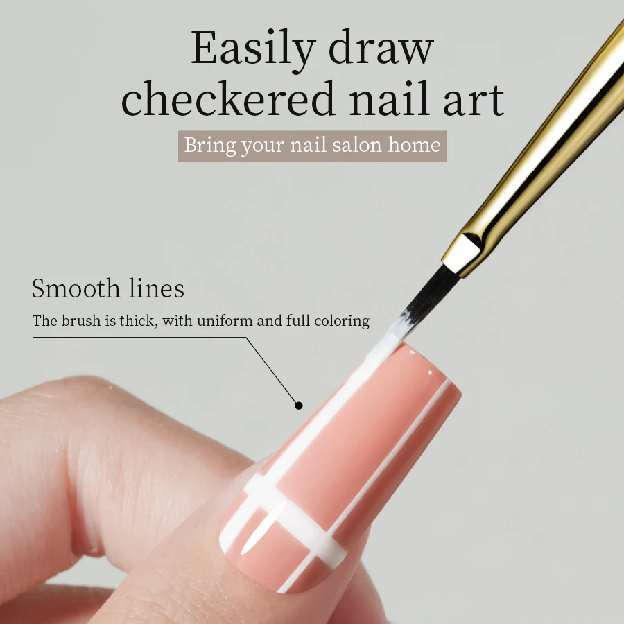 RSNAIL Nail Art Brush Checker Nail Drawing Painting Line Brush Nail Art Tool Acrylic Painting Brushes DIY Design Manicure Tools