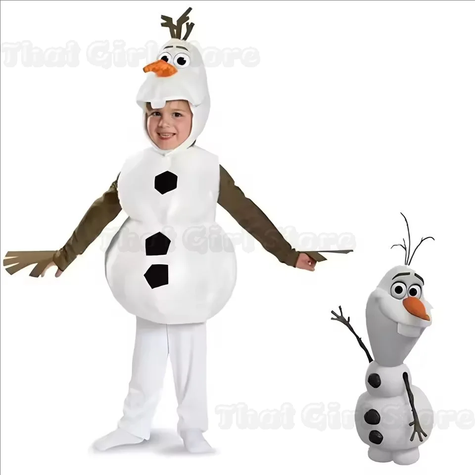 

Anime Toddler Kids Cute Olaf Plush Cosplay Costume Classic Character Carnival Halloween Dress Up Comfortable Kids Christmas Gift