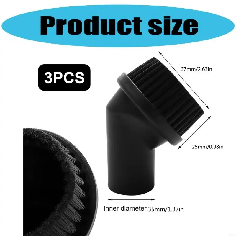 Набор U0DE из 3 многократных вакуумных чистящих пыли щетки CAR Интерьер чистящая щетка для прикрепления щетки пластиковая