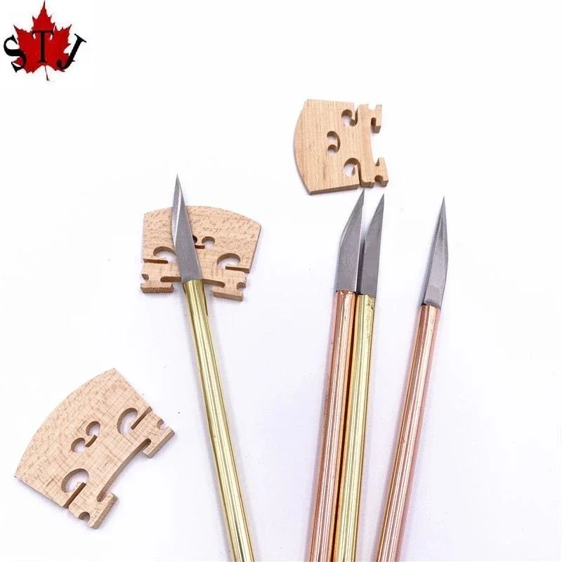 Coder Repair 1 set Metal Making Violin Tool+redressal Violin bridge cutter knife Blade,Luthier repair/install tools