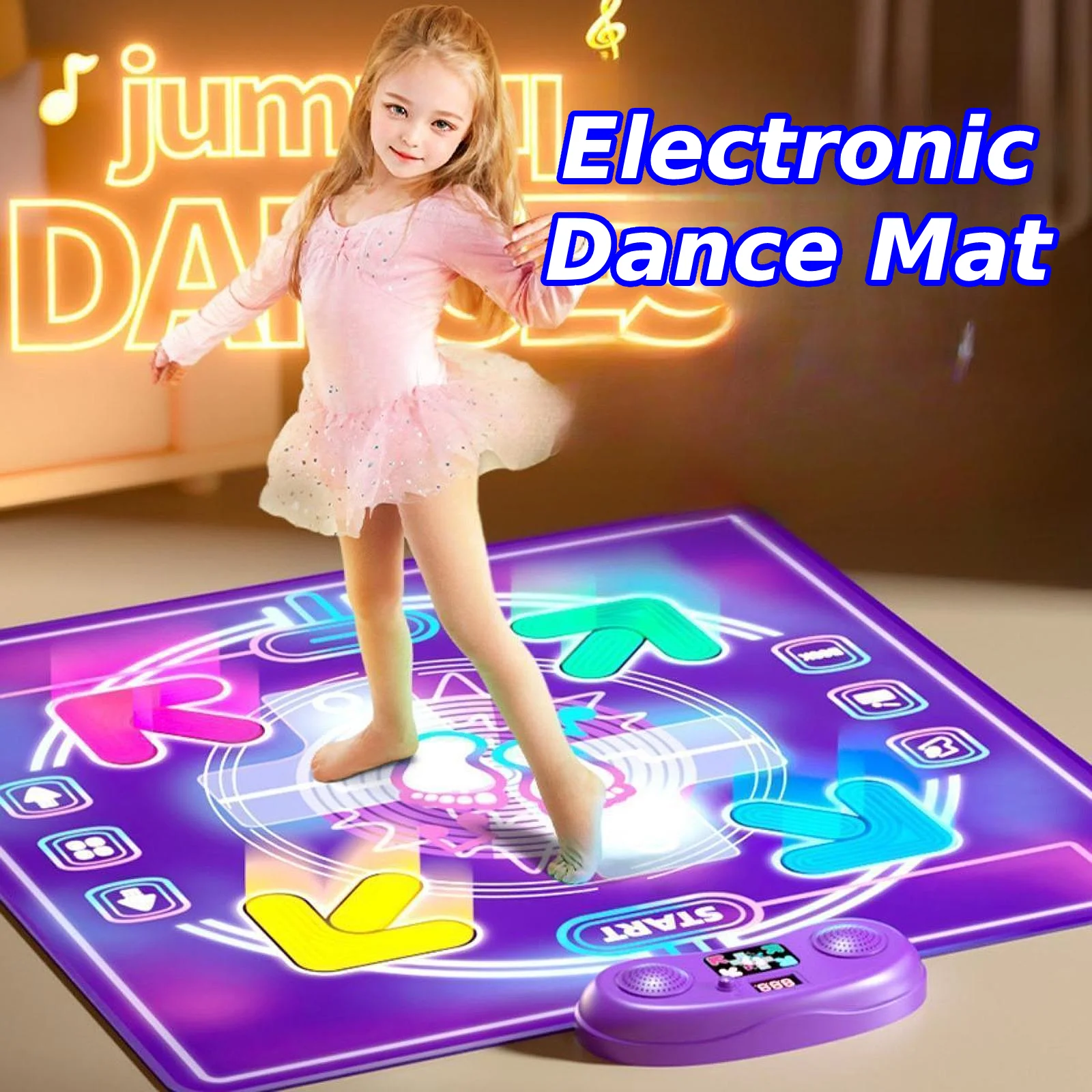 

Dance Mat Toy Dance Pad Toy Dancing Mat Game Blanket Christmas Gift Touch Play Mat for Boys 3 4 5 6 7 8 Years Old Girls Children