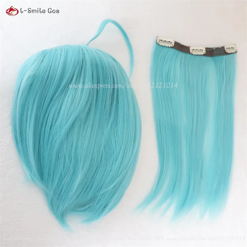 Spel Es Cosplay Shinkai Kanata Cosplay Pruik Puka Korte Blauwe Resistente Haar Shinkai Kanata Anime Pruiken + Pruik Cap