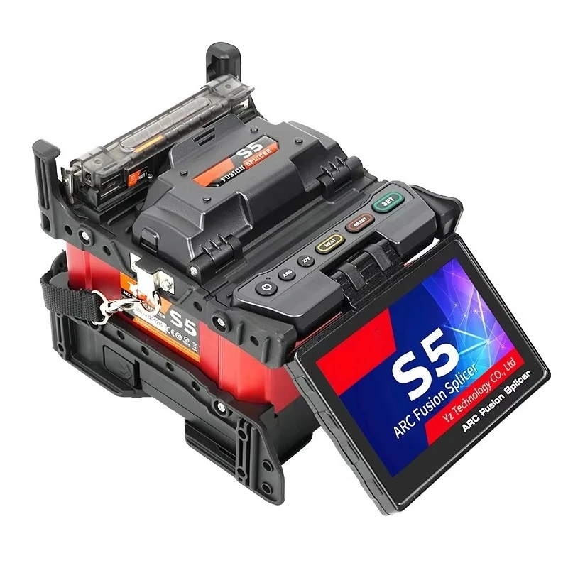 TFN Optical Fiber Fusion Splicer Support SM MM Fiber 6s Splicing 15s Heating Fiber Welding Machine For FTTH Construction
