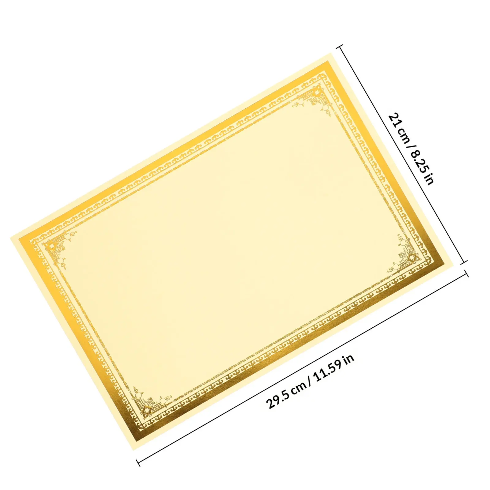8Sheets Premium Certificate Paper Blank Diploma Paper for Printing Honorable Academic School Office Award Graduation Completion