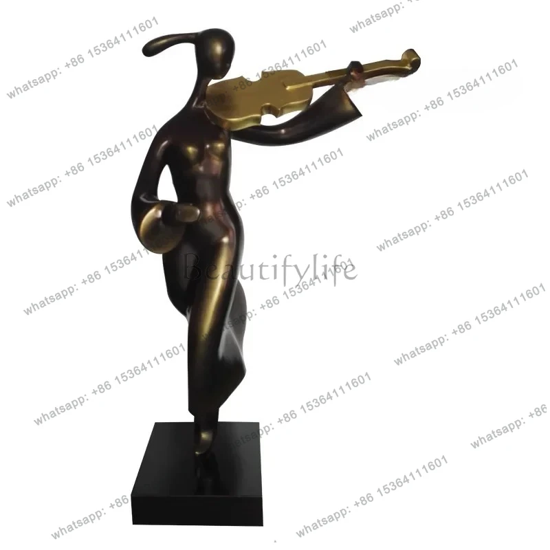 Abstract human sculpture ornament Modern Chinese figure decoration Floor resin artwork in hotel lobby decoration ornament