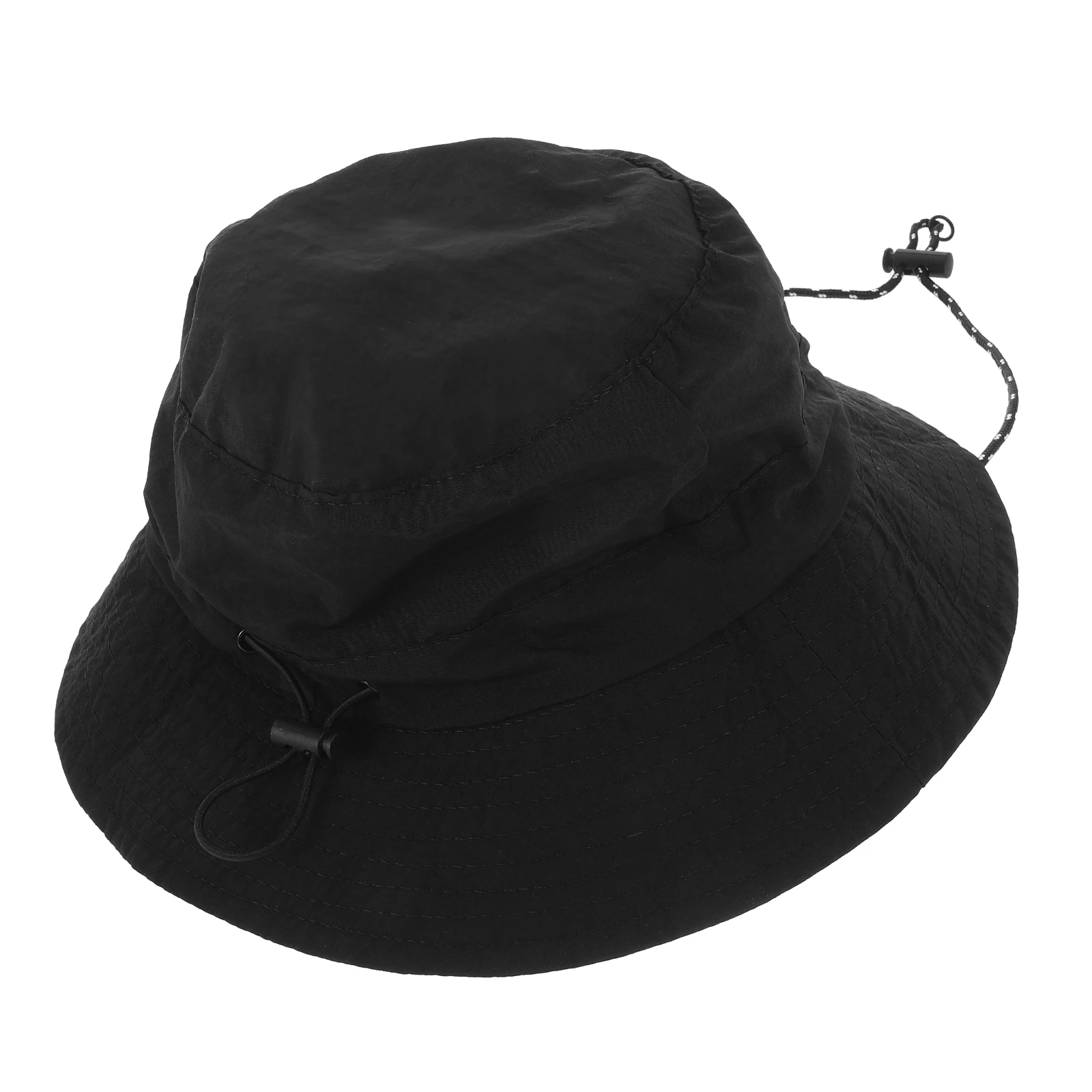 

Sun Protection Bucket Hat Foldable Outdoor Polyester Black Size One Pc Beach Breathable Summer Hat Fisherman Decor