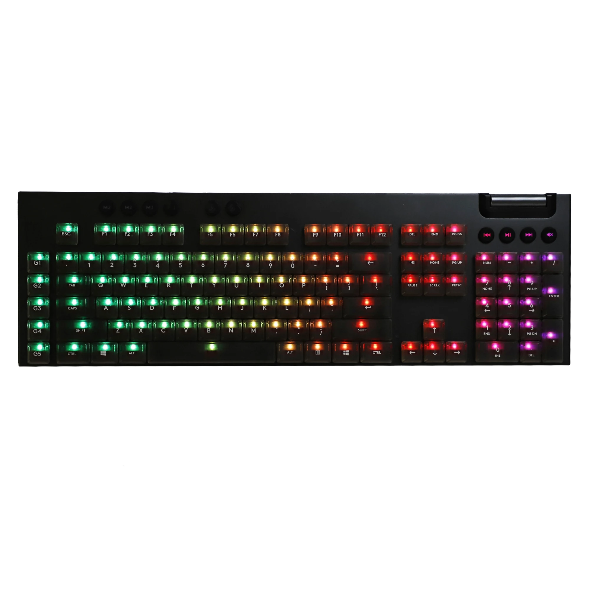 YMDK Black Transparent PC Material Backlit Keycap DIY Compatible for Logitech G813 G815 G913 G915 G913 tkl G915 tkl Keyboard