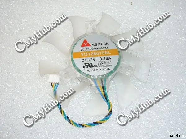 Ventilador de resfriamento para SERVER Y.S TECH YD128015EL FRAMELESS 75X75X10mm Ventilador de resfriamento