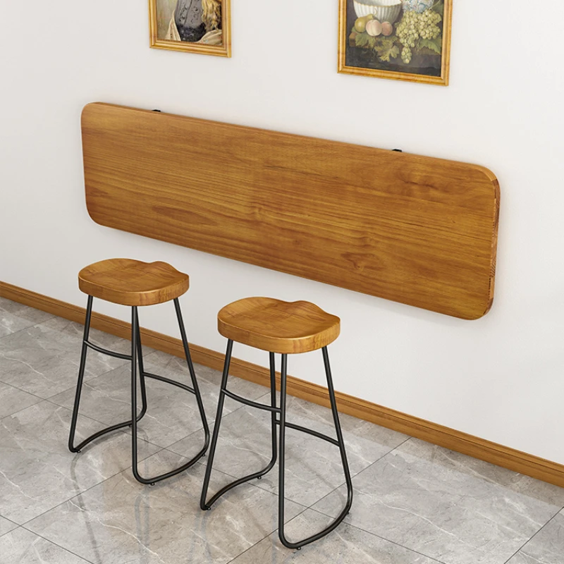 Wood Wall Mounted Bar Tables Cocktail Coffee Room Decor Buffet High Dj Booth Kitchen Furniture Standing Luxury Dining Tables