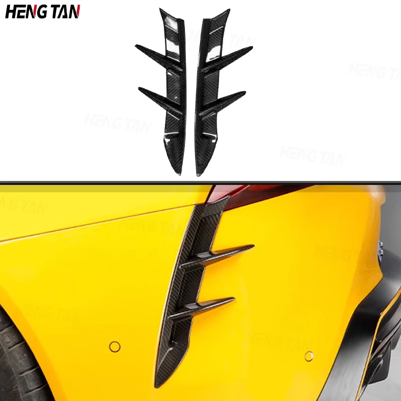 For Toyota Supra GR A90 A91 MK5 2019-2023 Carbon Fiber Rear Bumper Wind Knife Fog Lamp Air Vent Decorative Strip Body kit