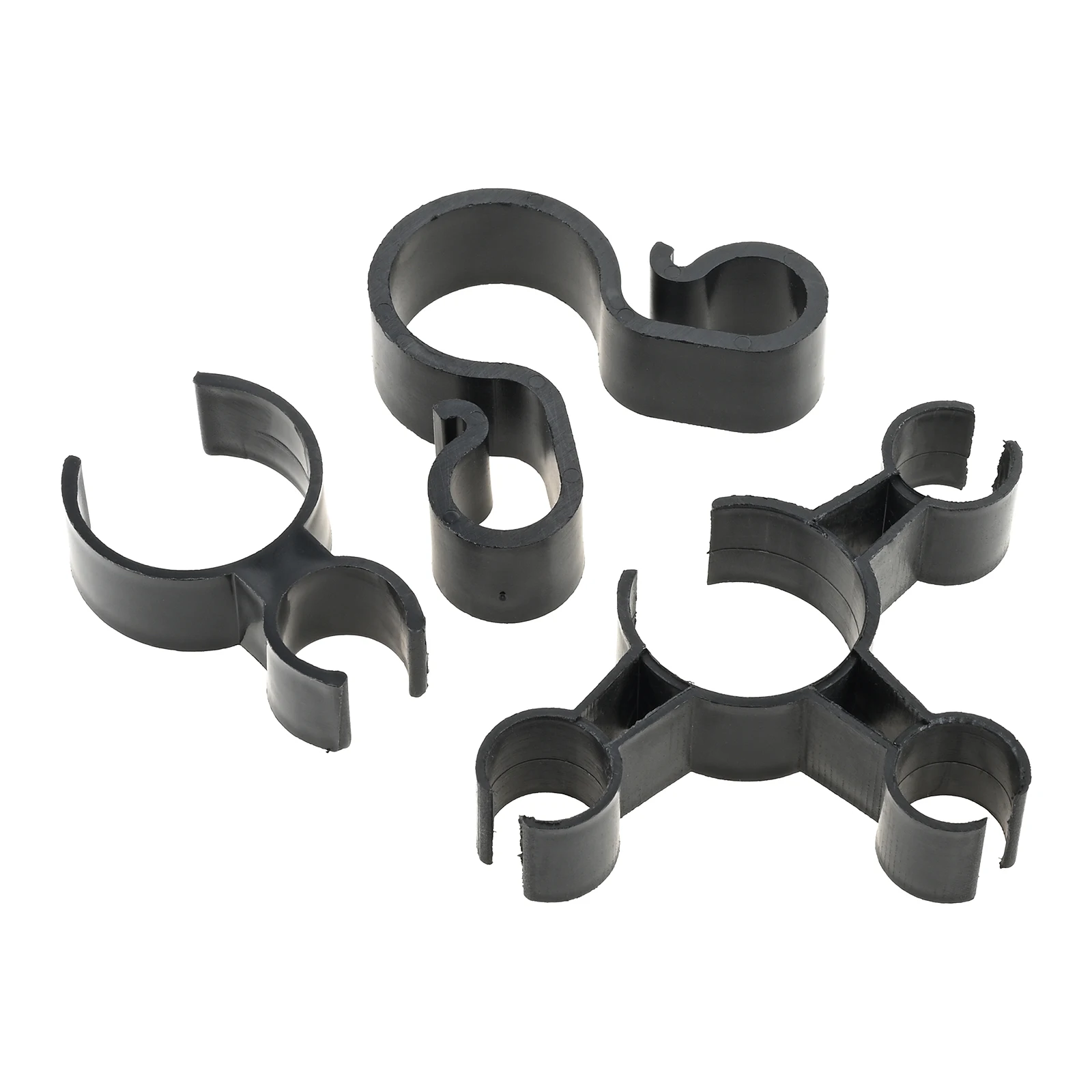 10Pcs 14/17mm Fishing Rod Clips Multi-functional Accessories Replacement Suitable for Fishing Rod Billiards Pole Black/Red/Blue